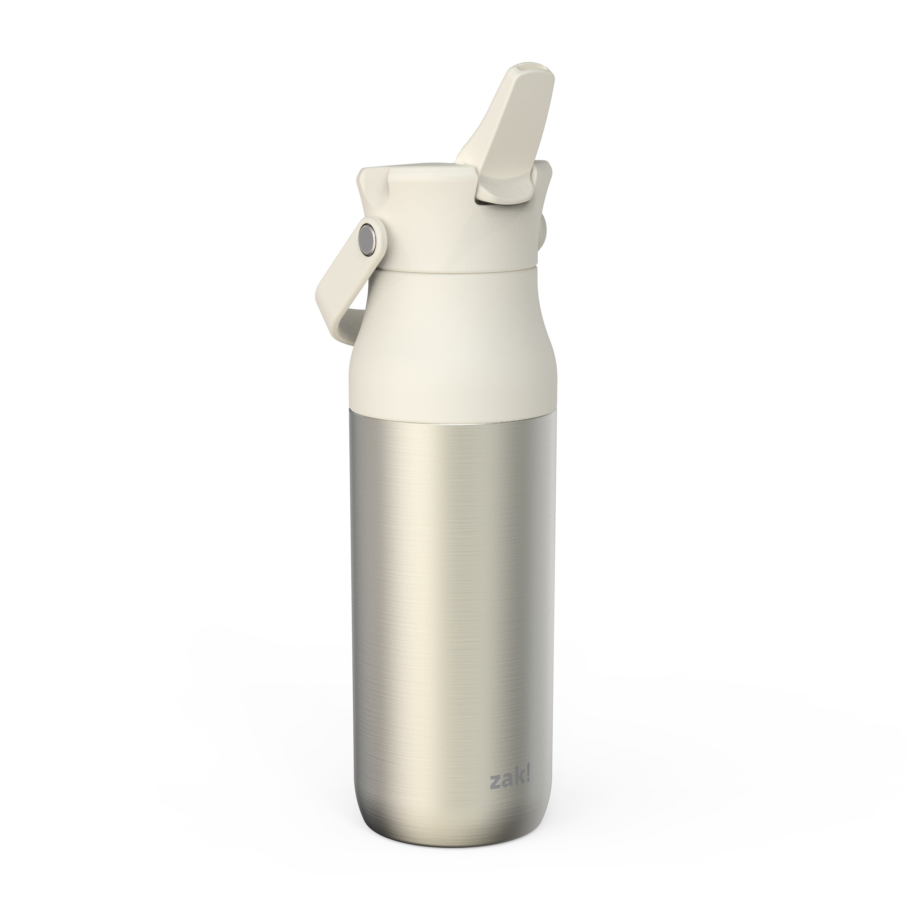 Zak Designs Harmony Water Bottle for Travel or at Home, 32oz Recycled Stainless Steel Is Leak-Proof When Closed and Vacuum Insulated with Straw Lid