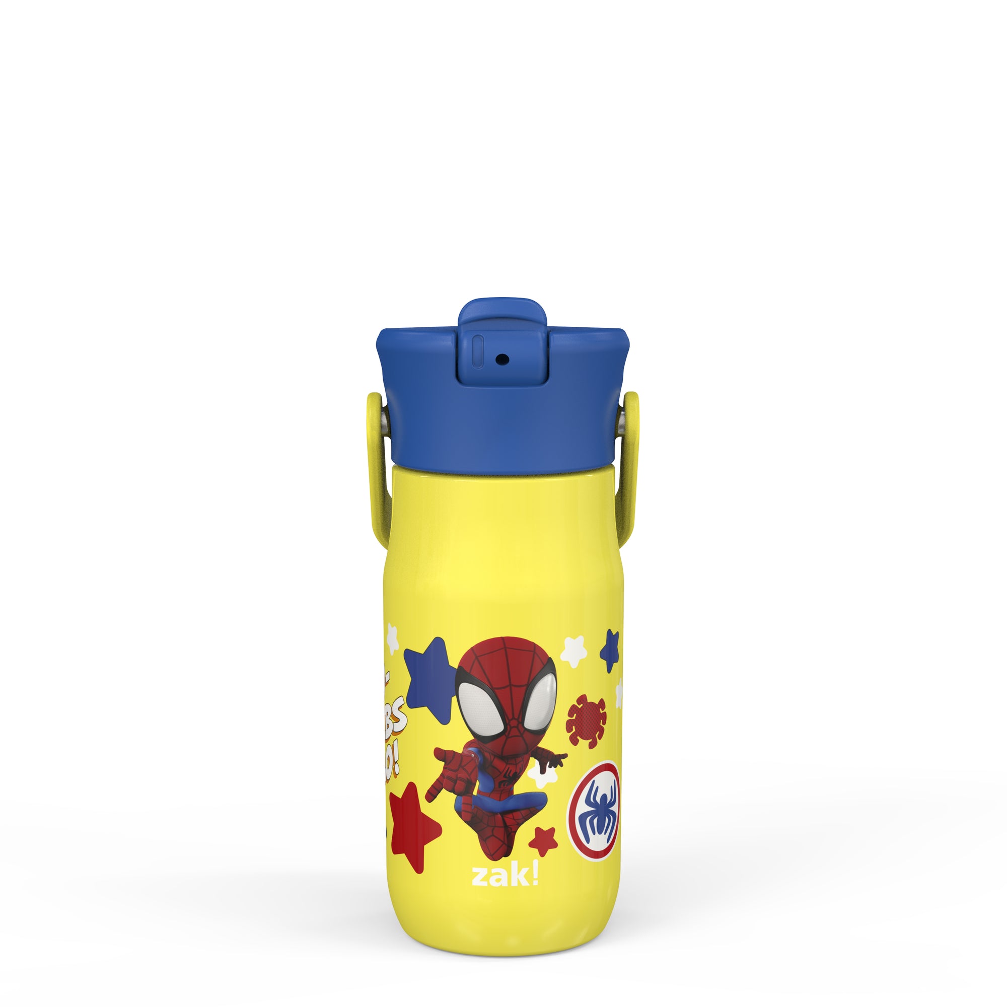 Marvel Spidey and Friends Harmony Recycled Stainless Steel Kids Water Bottle with Straw Spout, 14 ounces